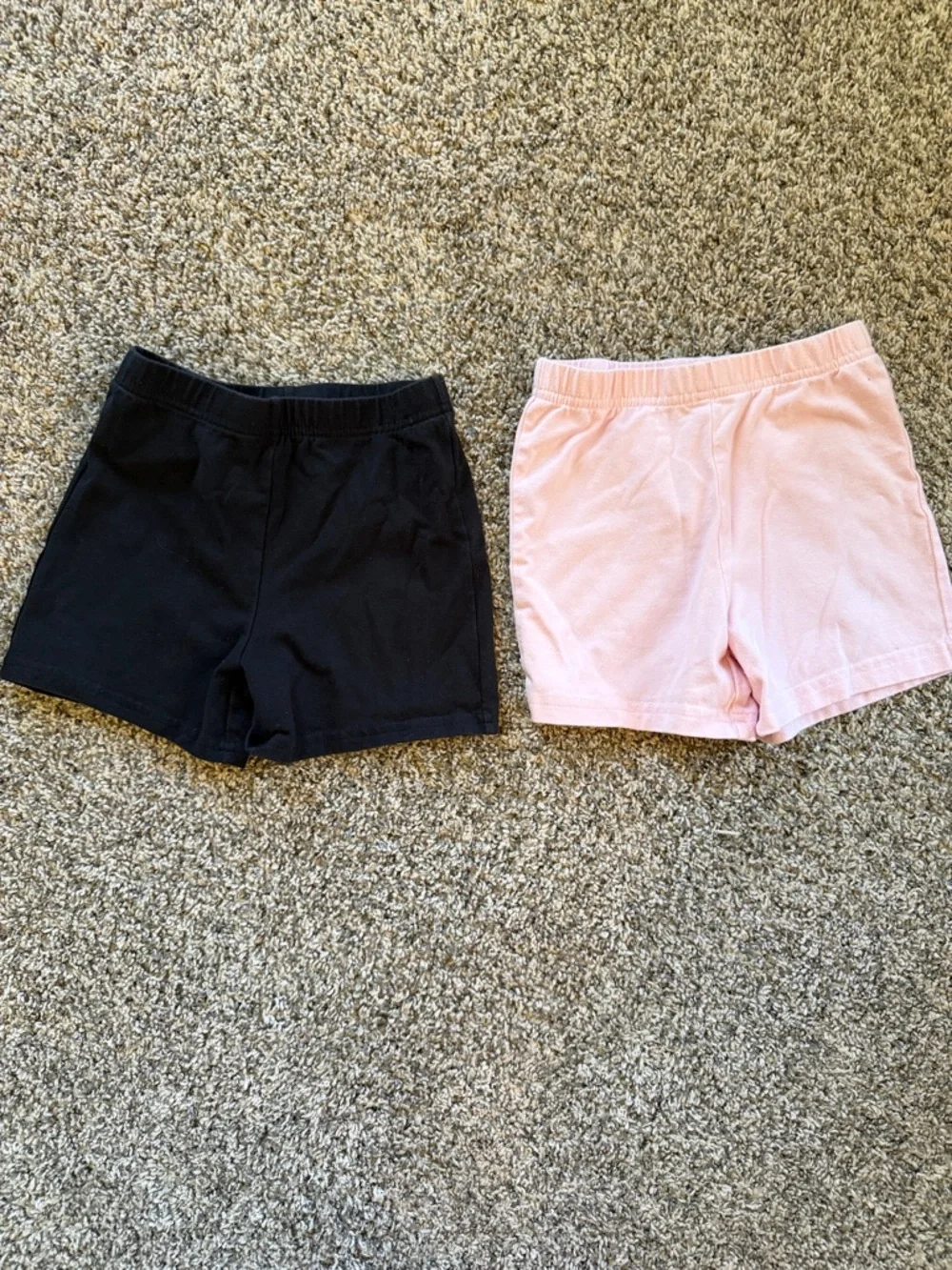 2 - Carters Girls' size 6/6x Cotton Pull-On cartwheel shorts Black & Light Pink